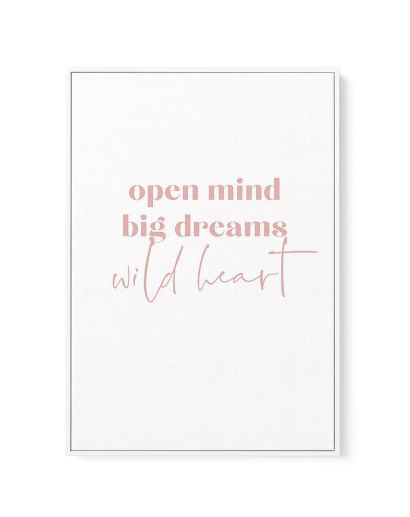 Open Mind, Big Dreams | Framed Canvas-CANVAS-You can shop wall art online with Olive et Oriel for everything from abstract art to fun kids wall art. Our beautiful modern art prints and canvas art are available from large canvas prints to wall art paintings and our proudly Australian artwork collection offers only the highest quality framed large wall art and canvas art Australia - You can buy fashion photography prints or Hampton print posters and paintings on canvas from Olive et Oriel and have