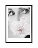 Orchids Girl I Art Print-PRINT-Olive et Oriel-Olive et Oriel-A4 | 8.3" x 11.7" | 21 x 29.7cm-Black-With White Border-Buy-Australian-Art-Prints-Online-with-Olive-et-Oriel-Your-Artwork-Specialists-Austrailia-Decorate-With-Coastal-Photo-Wall-Art-Prints-From-Our-Beach-House-Artwork-Collection-Fine-Poster-and-Framed-Artwork