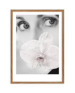 Orchids Girl I Art Print-PRINT-Olive et Oriel-Olive et Oriel-50x70 cm | 19.6" x 27.5"-Walnut-With White Border-Buy-Australian-Art-Prints-Online-with-Olive-et-Oriel-Your-Artwork-Specialists-Austrailia-Decorate-With-Coastal-Photo-Wall-Art-Prints-From-Our-Beach-House-Artwork-Collection-Fine-Poster-and-Framed-Artwork