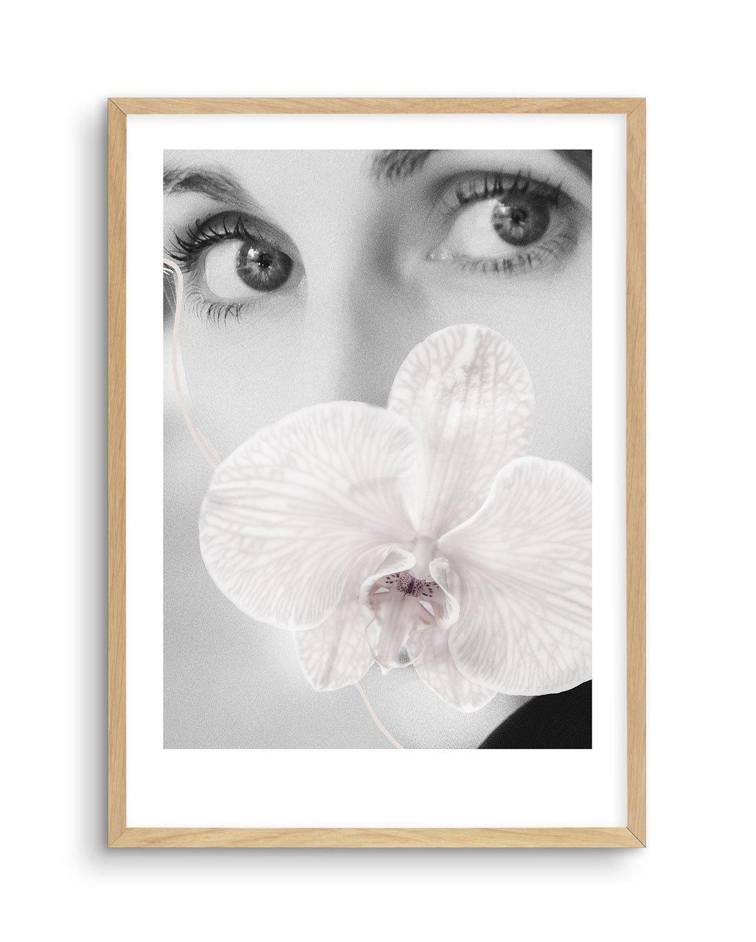 Orchids Girl I Art Print-PRINT-Olive et Oriel-Olive et Oriel-A4 | 8.3" x 11.7" | 21 x 29.7cm-Oak-With White Border-Buy-Australian-Art-Prints-Online-with-Olive-et-Oriel-Your-Artwork-Specialists-Austrailia-Decorate-With-Coastal-Photo-Wall-Art-Prints-From-Our-Beach-House-Artwork-Collection-Fine-Poster-and-Framed-Artwork