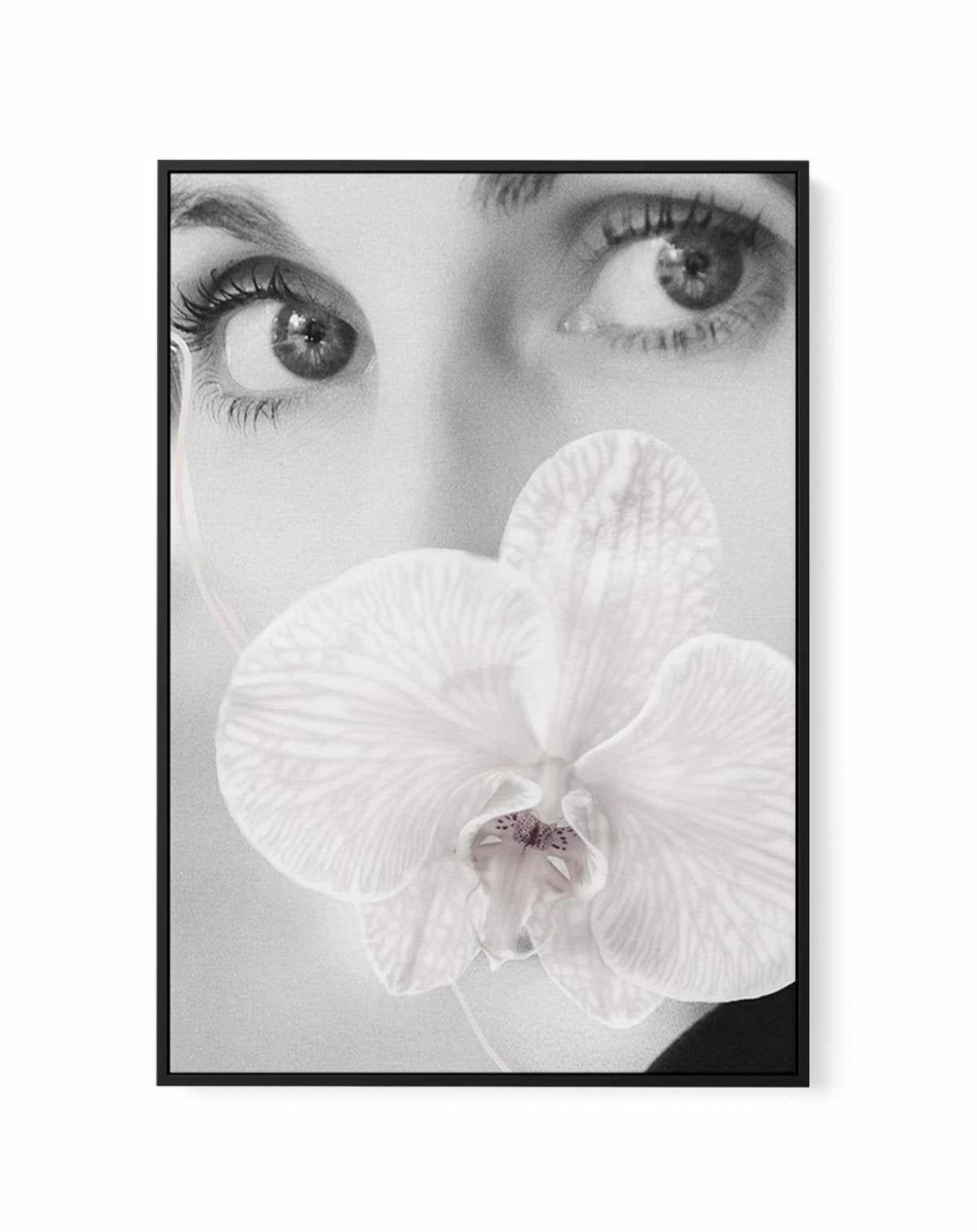 Orchids Girl I | Framed Canvas-CANVAS-You can shop wall art online with Olive et Oriel for everything from abstract art to fun kids wall art. Our beautiful modern art prints and canvas art are available from large canvas prints to wall art paintings and our proudly Australian artwork collection offers only the highest quality framed large wall art and canvas art Australia - You can buy fashion photography prints or Hampton print posters and paintings on canvas from Olive et Oriel and have them d