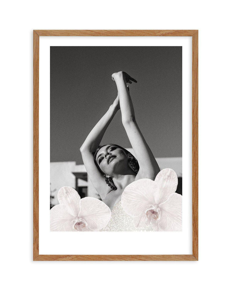 Orchids Girl II Art Print-PRINT-Olive et Oriel-Olive et Oriel-50x70 cm | 19.6" x 27.5"-Walnut-With White Border-Buy-Australian-Art-Prints-Online-with-Olive-et-Oriel-Your-Artwork-Specialists-Austrailia-Decorate-With-Coastal-Photo-Wall-Art-Prints-From-Our-Beach-House-Artwork-Collection-Fine-Poster-and-Framed-Artwork
