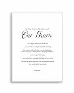 Our Mum | Personalise Me! Art Print-PRINT-Olive et Oriel-Olive et Oriel-A4 | 8.3" x 11.7" | 21 x 29.7cm-Unframed Art Print-With White Border-Buy-Australian-Art-Prints-Online-with-Olive-et-Oriel-Your-Artwork-Specialists-Austrailia-Decorate-With-Coastal-Photo-Wall-Art-Prints-From-Our-Beach-House-Artwork-Collection-Fine-Poster-and-Framed-Artwork
