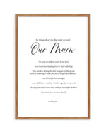Our Mum | Personalise Me! Art Print-PRINT-Olive et Oriel-Olive et Oriel-50x70 cm | 19.6" x 27.5"-Walnut-With White Border-Buy-Australian-Art-Prints-Online-with-Olive-et-Oriel-Your-Artwork-Specialists-Austrailia-Decorate-With-Coastal-Photo-Wall-Art-Prints-From-Our-Beach-House-Artwork-Collection-Fine-Poster-and-Framed-Artwork