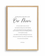 Our Mum | Personalise Me! Art Print-PRINT-Olive et Oriel-Olive et Oriel-A4 | 8.3" x 11.7" | 21 x 29.7cm-Oak-With White Border-Buy-Australian-Art-Prints-Online-with-Olive-et-Oriel-Your-Artwork-Specialists-Austrailia-Decorate-With-Coastal-Photo-Wall-Art-Prints-From-Our-Beach-House-Artwork-Collection-Fine-Poster-and-Framed-Artwork
