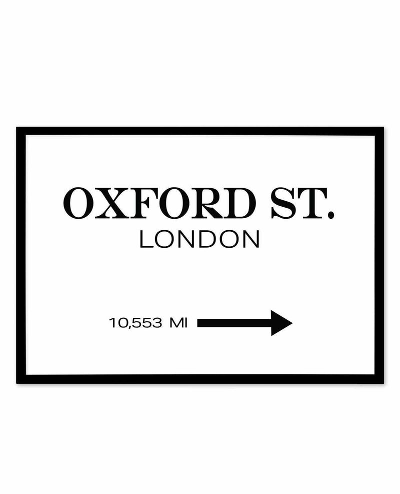 Oxford Street, London Art Print-PRINT-Olive et Oriel-Olive et Oriel-A5 | 5.8" x 8.3" | 14.8 x 21cm-Black-With White Border-Buy-Australian-Art-Prints-Online-with-Olive-et-Oriel-Your-Artwork-Specialists-Austrailia-Decorate-With-Coastal-Photo-Wall-Art-Prints-From-Our-Beach-House-Artwork-Collection-Fine-Poster-and-Framed-Artwork