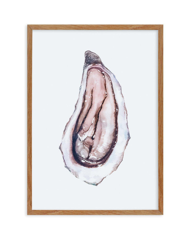Oyster I Art Print-PRINT-Olive et Oriel-Olive et Oriel-50x70 cm | 19.6" x 27.5"-Walnut-With White Border-Buy-Australian-Art-Prints-Online-with-Olive-et-Oriel-Your-Artwork-Specialists-Austrailia-Decorate-With-Coastal-Photo-Wall-Art-Prints-From-Our-Beach-House-Artwork-Collection-Fine-Poster-and-Framed-Artwork