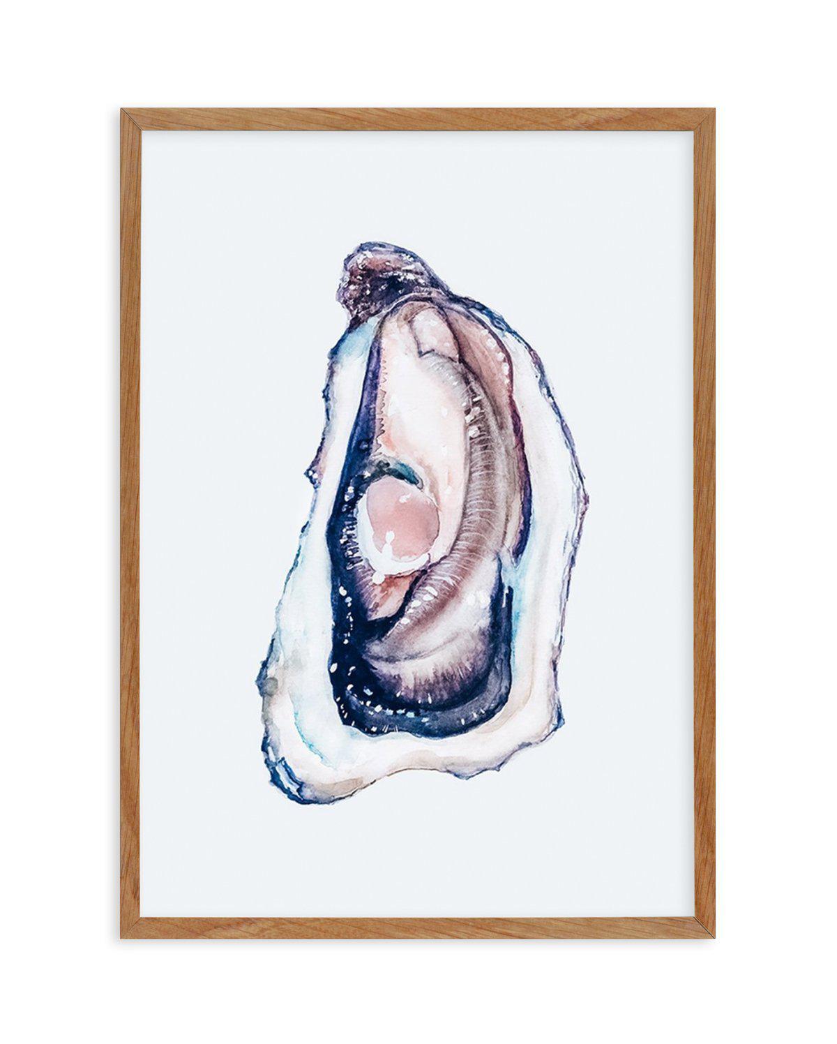 Oyster III Art Print-PRINT-Olive et Oriel-Olive et Oriel-50x70 cm | 19.6" x 27.5"-Walnut-With White Border-Buy-Australian-Art-Prints-Online-with-Olive-et-Oriel-Your-Artwork-Specialists-Austrailia-Decorate-With-Coastal-Photo-Wall-Art-Prints-From-Our-Beach-House-Artwork-Collection-Fine-Poster-and-Framed-Artwork