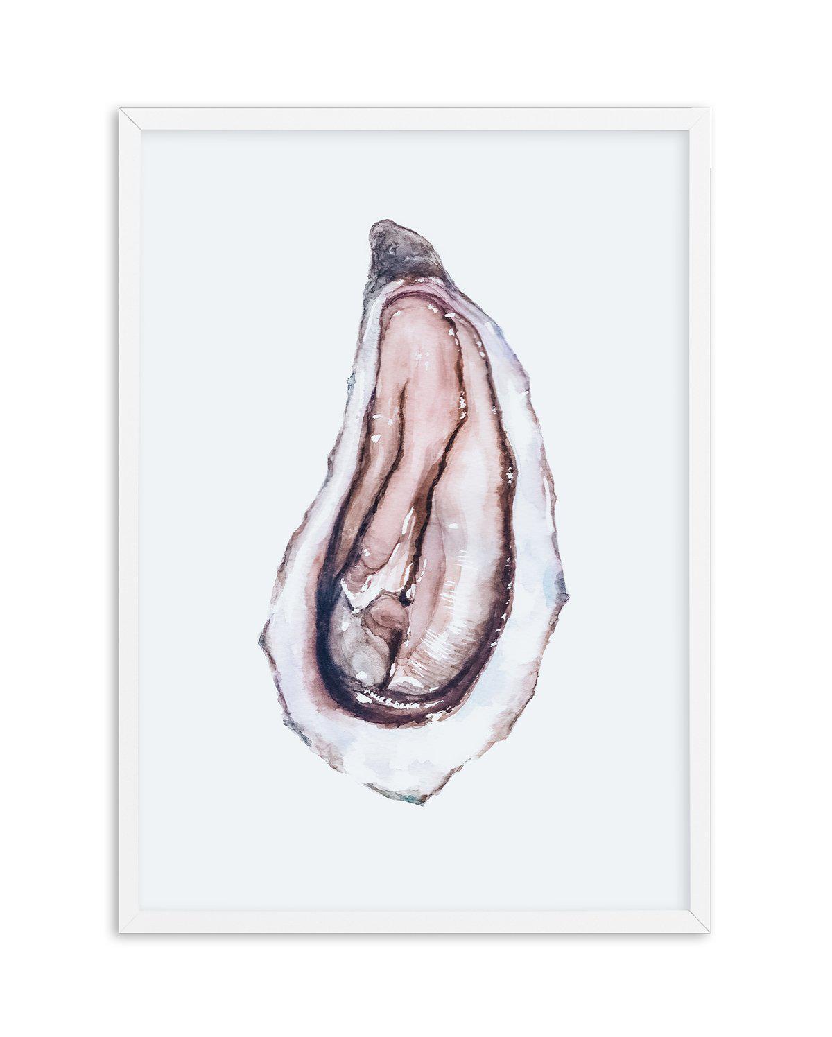 Oyster I Art Print-PRINT-Olive et Oriel-Olive et Oriel-A5 | 5.8" x 8.3" | 14.8 x 21cm-White-With White Border-Buy-Australian-Art-Prints-Online-with-Olive-et-Oriel-Your-Artwork-Specialists-Austrailia-Decorate-With-Coastal-Photo-Wall-Art-Prints-From-Our-Beach-House-Artwork-Collection-Fine-Poster-and-Framed-Artwork