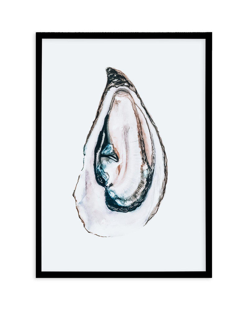 Oyster II Art Print-PRINT-Olive et Oriel-Olive et Oriel-A5 | 5.8" x 8.3" | 14.8 x 21cm-Black-With White Border-Buy-Australian-Art-Prints-Online-with-Olive-et-Oriel-Your-Artwork-Specialists-Austrailia-Decorate-With-Coastal-Photo-Wall-Art-Prints-From-Our-Beach-House-Artwork-Collection-Fine-Poster-and-Framed-Artwork