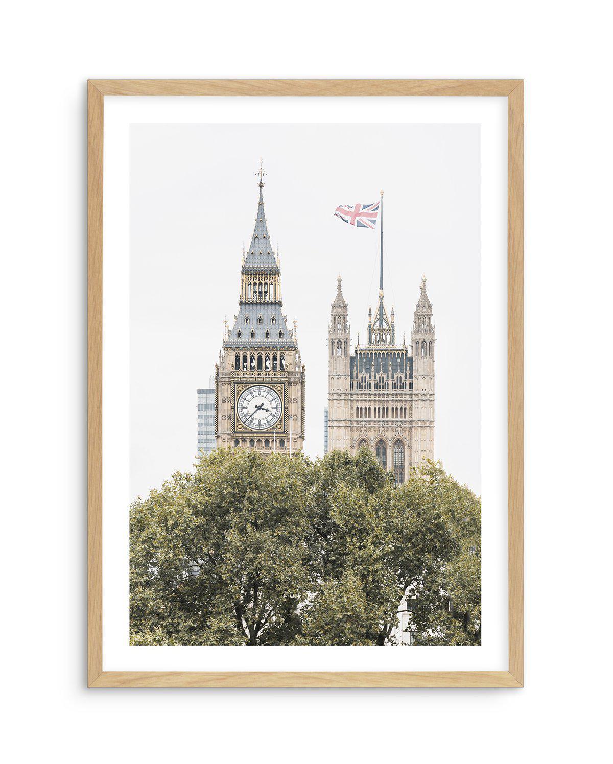 Palace of West Minster, England Art Print-PRINT-Olive et Oriel-Olive et Oriel-A5 | 5.8" x 8.3" | 14.8 x 21cm-Oak-With White Border-Buy-Australian-Art-Prints-Online-with-Olive-et-Oriel-Your-Artwork-Specialists-Austrailia-Decorate-With-Coastal-Photo-Wall-Art-Prints-From-Our-Beach-House-Artwork-Collection-Fine-Poster-and-Framed-Artwork