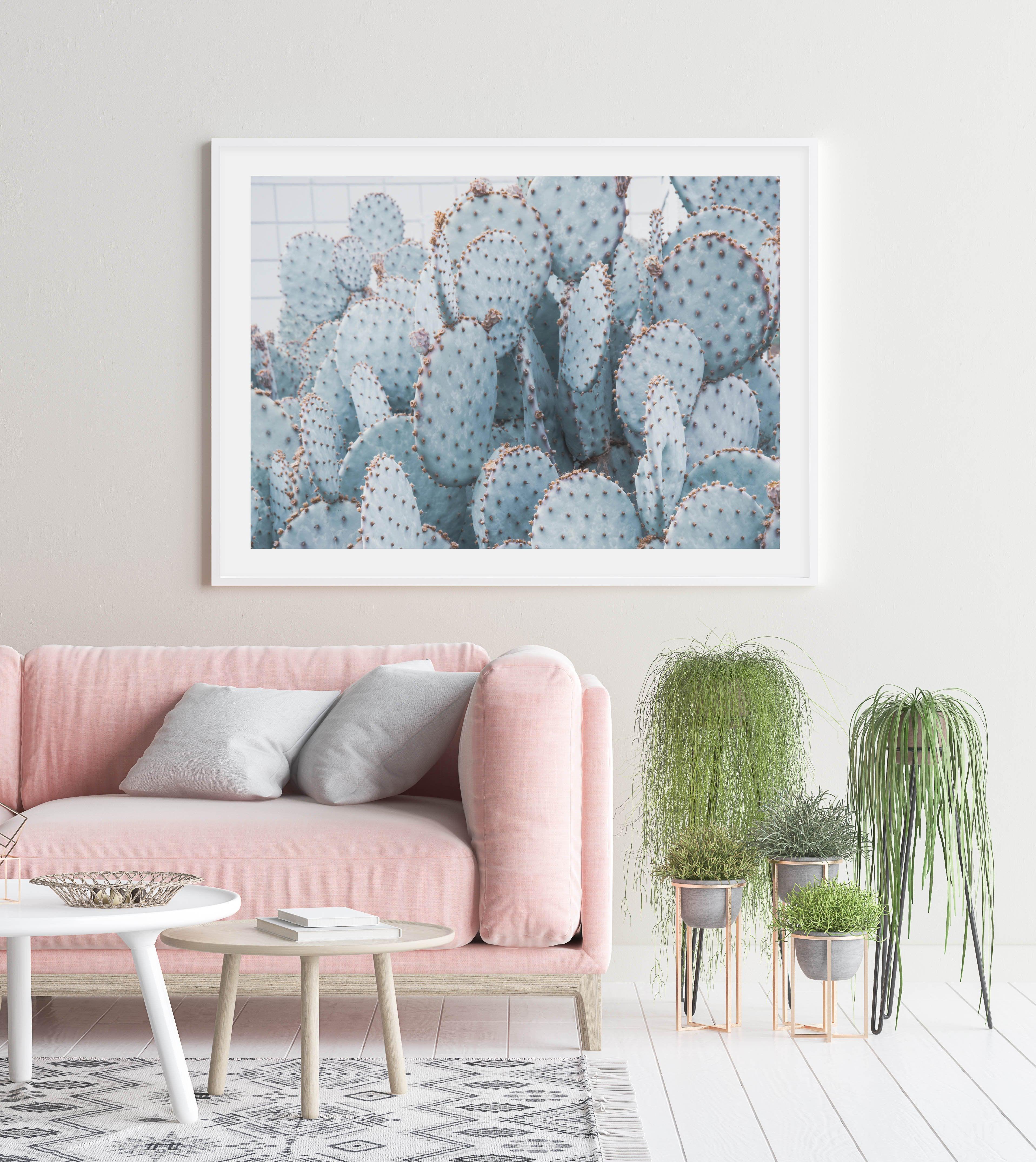 Pale Prickly Pear Cactus | LS Art Print-PRINT-Olive et Oriel-Olive et Oriel-Buy-Australian-Art-Prints-Online-with-Olive-et-Oriel-Your-Artwork-Specialists-Austrailia-Decorate-With-Coastal-Photo-Wall-Art-Prints-From-Our-Beach-House-Artwork-Collection-Fine-Poster-and-Framed-Artwork