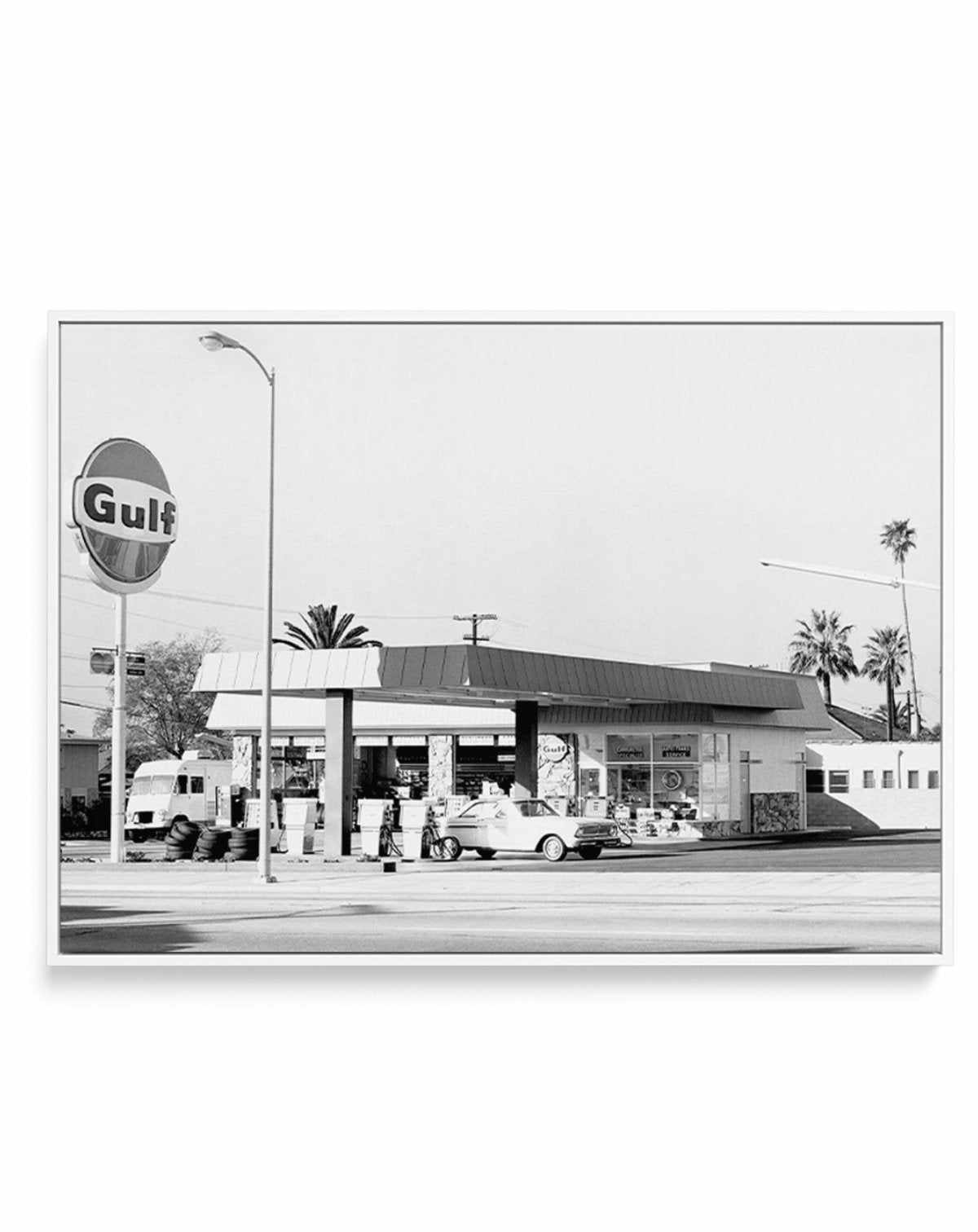 Palm Springs Gas Station | Framed Canvas-CANVAS-You can shop wall art online with Olive et Oriel for everything from abstract art to fun kids wall art. Our beautiful modern art prints and canvas art are available from large canvas prints to wall art paintings and our proudly Australian artwork collection offers only the highest quality framed large wall art and canvas art Australia - You can buy fashion photography prints or Hampton print posters and paintings on canvas from Olive et Oriel and h