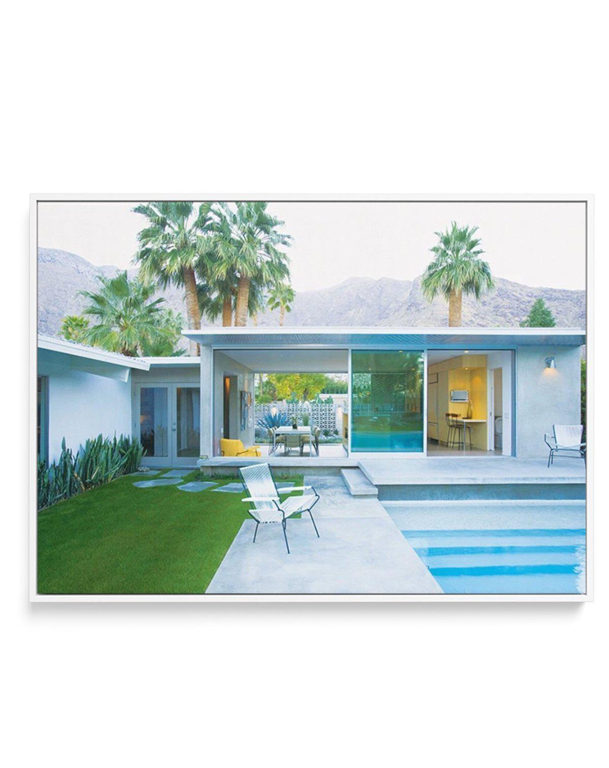 Palm Springs Poolside | Framed Canvas-CANVAS-You can shop wall art online with Olive et Oriel for everything from abstract art to fun kids wall art. Our beautiful modern art prints and canvas art are available from large canvas prints to wall art paintings and our proudly Australian artwork collection offers only the highest quality framed large wall art and canvas art Australia - You can buy fashion photography prints or Hampton print posters and paintings on canvas from Olive et Oriel and have