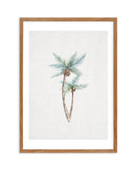 Palms on Linen I Art Print-PRINT-Olive et Oriel-Olive et Oriel-50x70 cm | 19.6" x 27.5"-Walnut-With White Border-Buy-Australian-Art-Prints-Online-with-Olive-et-Oriel-Your-Artwork-Specialists-Austrailia-Decorate-With-Coastal-Photo-Wall-Art-Prints-From-Our-Beach-House-Artwork-Collection-Fine-Poster-and-Framed-Artwork
