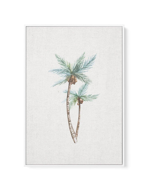 Palms on Linen I | Framed Canvas-CANVAS-You can shop wall art online with Olive et Oriel for everything from abstract art to fun kids wall art. Our beautiful modern art prints and canvas art are available from large canvas prints to wall art paintings and our proudly Australian artwork collection offers only the highest quality framed large wall art and canvas art Australia - You can buy fashion photography prints or Hampton print posters and paintings on canvas from Olive et Oriel and have them