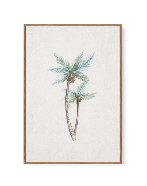 Palms on Linen I | Framed Canvas-CANVAS-You can shop wall art online with Olive et Oriel for everything from abstract art to fun kids wall art. Our beautiful modern art prints and canvas art are available from large canvas prints to wall art paintings and our proudly Australian artwork collection offers only the highest quality framed large wall art and canvas art Australia - You can buy fashion photography prints or Hampton print posters and paintings on canvas from Olive et Oriel and have them