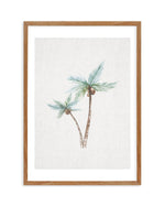 Palms on Linen II Art Print-PRINT-Olive et Oriel-Olive et Oriel-50x70 cm | 19.6" x 27.5"-Walnut-With White Border-Buy-Australian-Art-Prints-Online-with-Olive-et-Oriel-Your-Artwork-Specialists-Austrailia-Decorate-With-Coastal-Photo-Wall-Art-Prints-From-Our-Beach-House-Artwork-Collection-Fine-Poster-and-Framed-Artwork