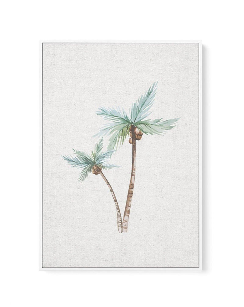 Palms on Linen II | Framed Canvas-CANVAS-You can shop wall art online with Olive et Oriel for everything from abstract art to fun kids wall art. Our beautiful modern art prints and canvas art are available from large canvas prints to wall art paintings and our proudly Australian artwork collection offers only the highest quality framed large wall art and canvas art Australia - You can buy fashion photography prints or Hampton print posters and paintings on canvas from Olive et Oriel and have the