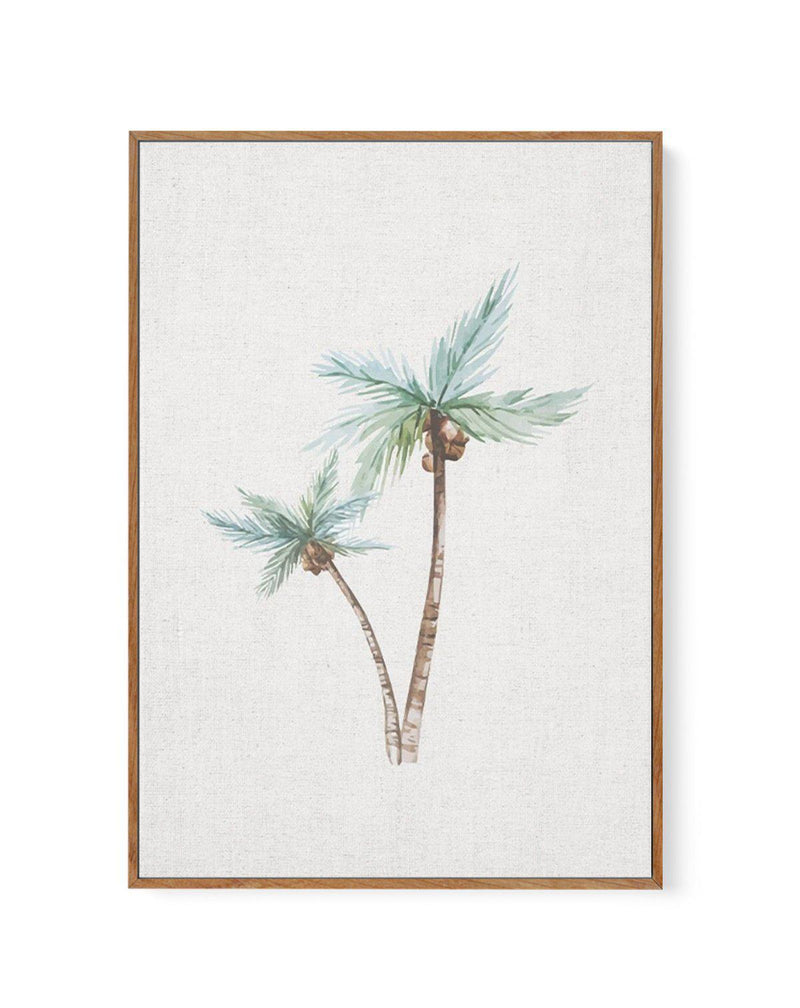 Palms on Linen II | Framed Canvas-CANVAS-You can shop wall art online with Olive et Oriel for everything from abstract art to fun kids wall art. Our beautiful modern art prints and canvas art are available from large canvas prints to wall art paintings and our proudly Australian artwork collection offers only the highest quality framed large wall art and canvas art Australia - You can buy fashion photography prints or Hampton print posters and paintings on canvas from Olive et Oriel and have the