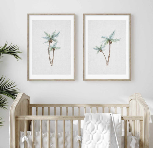Palms on Linen I Art Print-PRINT-Olive et Oriel-Olive et Oriel-Buy-Australian-Art-Prints-Online-with-Olive-et-Oriel-Your-Artwork-Specialists-Austrailia-Decorate-With-Coastal-Photo-Wall-Art-Prints-From-Our-Beach-House-Artwork-Collection-Fine-Poster-and-Framed-Artwork