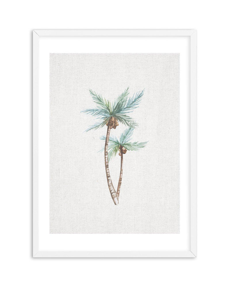 Palms on Linen I Art Print-PRINT-Olive et Oriel-Olive et Oriel-A5 | 5.8" x 8.3" | 14.8 x 21cm-White-With White Border-Buy-Australian-Art-Prints-Online-with-Olive-et-Oriel-Your-Artwork-Specialists-Austrailia-Decorate-With-Coastal-Photo-Wall-Art-Prints-From-Our-Beach-House-Artwork-Collection-Fine-Poster-and-Framed-Artwork