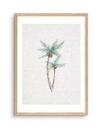 Palms on Linen I Art Print-PRINT-Olive et Oriel-Olive et Oriel-A5 | 5.8" x 8.3" | 14.8 x 21cm-Oak-With White Border-Buy-Australian-Art-Prints-Online-with-Olive-et-Oriel-Your-Artwork-Specialists-Austrailia-Decorate-With-Coastal-Photo-Wall-Art-Prints-From-Our-Beach-House-Artwork-Collection-Fine-Poster-and-Framed-Artwork
