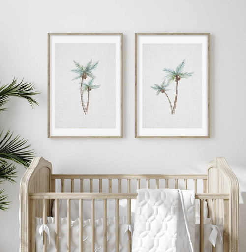 Palms on Linen II Art Print-PRINT-Olive et Oriel-Olive et Oriel-Buy-Australian-Art-Prints-Online-with-Olive-et-Oriel-Your-Artwork-Specialists-Austrailia-Decorate-With-Coastal-Photo-Wall-Art-Prints-From-Our-Beach-House-Artwork-Collection-Fine-Poster-and-Framed-Artwork