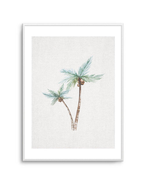 Palms on Linen II Art Print-PRINT-Olive et Oriel-Olive et Oriel-A5 | 5.8" x 8.3" | 14.8 x 21cm-Unframed Art Print-With White Border-Buy-Australian-Art-Prints-Online-with-Olive-et-Oriel-Your-Artwork-Specialists-Austrailia-Decorate-With-Coastal-Photo-Wall-Art-Prints-From-Our-Beach-House-Artwork-Collection-Fine-Poster-and-Framed-Artwork