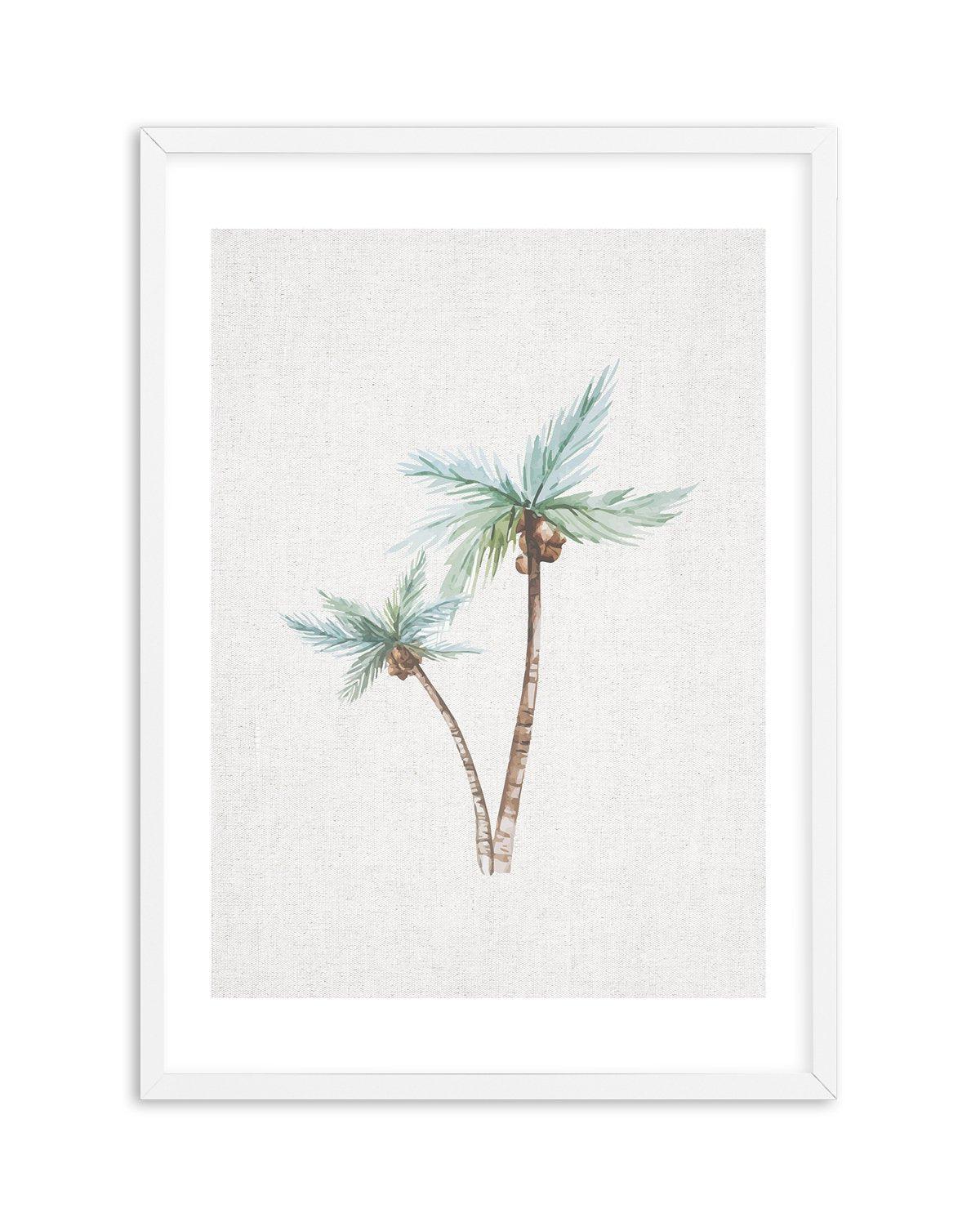 Palms on Linen II Art Print-PRINT-Olive et Oriel-Olive et Oriel-A5 | 5.8" x 8.3" | 14.8 x 21cm-White-With White Border-Buy-Australian-Art-Prints-Online-with-Olive-et-Oriel-Your-Artwork-Specialists-Austrailia-Decorate-With-Coastal-Photo-Wall-Art-Prints-From-Our-Beach-House-Artwork-Collection-Fine-Poster-and-Framed-Artwork