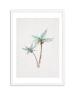 Palms on Linen II Art Print-PRINT-Olive et Oriel-Olive et Oriel-A5 | 5.8" x 8.3" | 14.8 x 21cm-White-With White Border-Buy-Australian-Art-Prints-Online-with-Olive-et-Oriel-Your-Artwork-Specialists-Austrailia-Decorate-With-Coastal-Photo-Wall-Art-Prints-From-Our-Beach-House-Artwork-Collection-Fine-Poster-and-Framed-Artwork