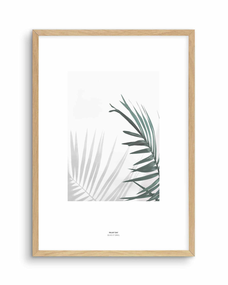 Palmy Day Art Print-PRINT-Olive et Oriel-Olive et Oriel-A4 | 8.3" x 11.7" | 21 x 29.7cm-Oak-With White Border-Buy-Australian-Art-Prints-Online-with-Olive-et-Oriel-Your-Artwork-Specialists-Austrailia-Decorate-With-Coastal-Photo-Wall-Art-Prints-From-Our-Beach-House-Artwork-Collection-Fine-Poster-and-Framed-Artwork