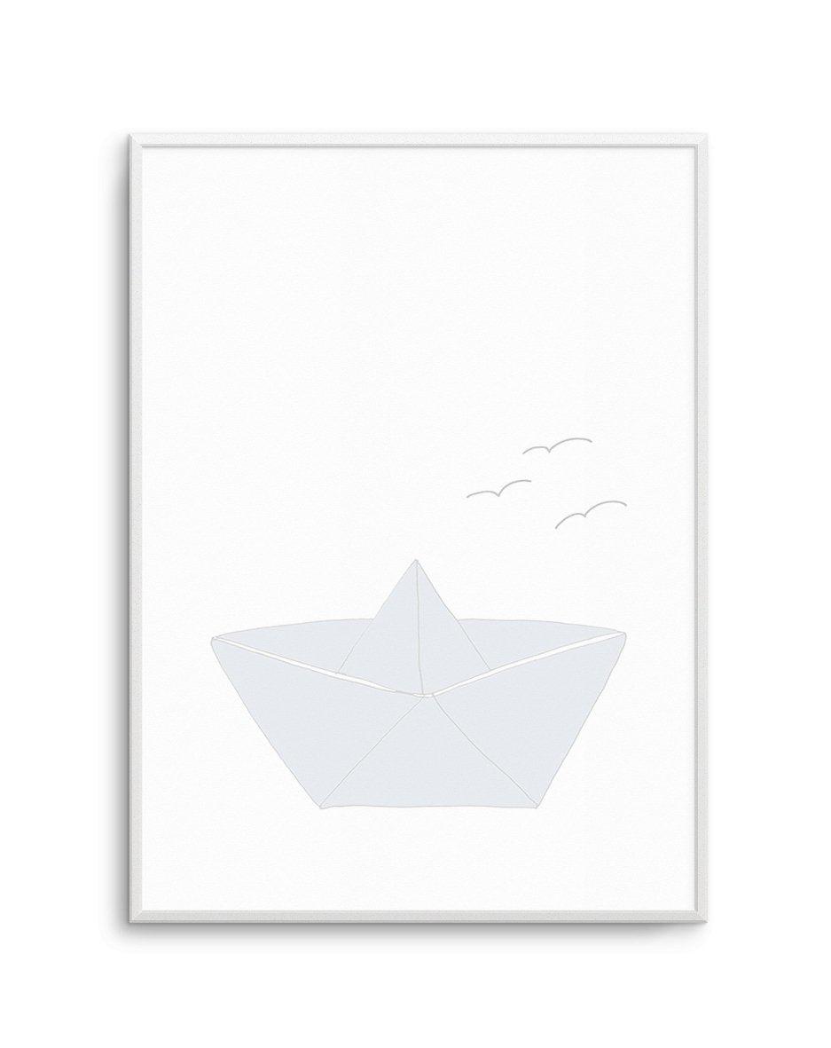 Paper Boat Art Print-PRINT-Olive et Oriel-Olive et Oriel-A5 | 5.8" x 8.3" | 14.8 x 21cm-Unframed Art Print-With White Border-Buy-Australian-Art-Prints-Online-with-Olive-et-Oriel-Your-Artwork-Specialists-Austrailia-Decorate-With-Coastal-Photo-Wall-Art-Prints-From-Our-Beach-House-Artwork-Collection-Fine-Poster-and-Framed-Artwork