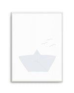 Paper Boat Art Print-PRINT-Olive et Oriel-Olive et Oriel-A5 | 5.8" x 8.3" | 14.8 x 21cm-Unframed Art Print-With White Border-Buy-Australian-Art-Prints-Online-with-Olive-et-Oriel-Your-Artwork-Specialists-Austrailia-Decorate-With-Coastal-Photo-Wall-Art-Prints-From-Our-Beach-House-Artwork-Collection-Fine-Poster-and-Framed-Artwork