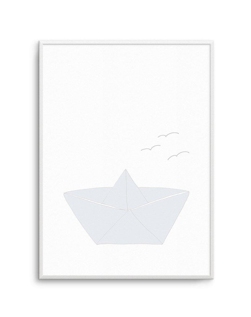 Paper Boat Art Print-PRINT-Olive et Oriel-Olive et Oriel-A5 | 5.8" x 8.3" | 14.8 x 21cm-Unframed Art Print-With White Border-Buy-Australian-Art-Prints-Online-with-Olive-et-Oriel-Your-Artwork-Specialists-Austrailia-Decorate-With-Coastal-Photo-Wall-Art-Prints-From-Our-Beach-House-Artwork-Collection-Fine-Poster-and-Framed-Artwork