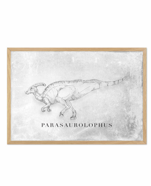 Parasaurolophus LS | Dinosaur Collection Art Print-PRINT-Olive et Oriel-Olive et Oriel-A5 | 5.8" x 8.3" | 14.8 x 21cm-Oak-With White Border-Buy-Australian-Art-Prints-Online-with-Olive-et-Oriel-Your-Artwork-Specialists-Austrailia-Decorate-With-Coastal-Photo-Wall-Art-Prints-From-Our-Beach-House-Artwork-Collection-Fine-Poster-and-Framed-Artwork