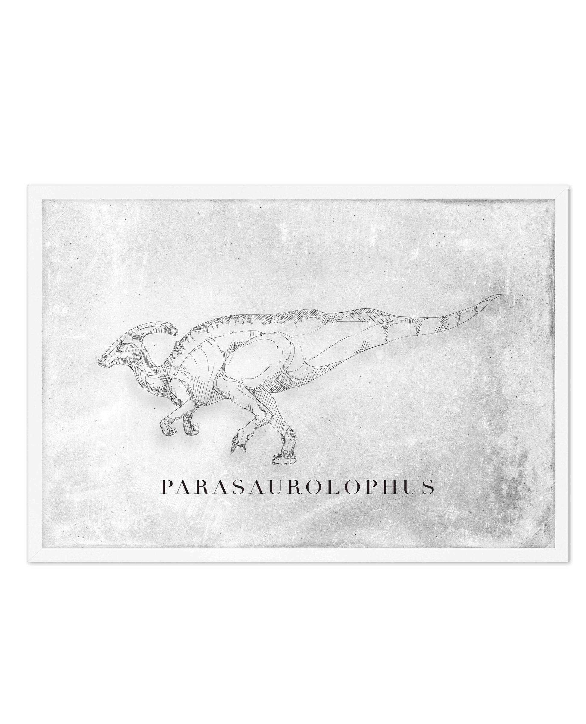 Parasaurolophus LS | Dinosaur Collection Art Print-PRINT-Olive et Oriel-Olive et Oriel-A5 | 5.8" x 8.3" | 14.8 x 21cm-White-With White Border-Buy-Australian-Art-Prints-Online-with-Olive-et-Oriel-Your-Artwork-Specialists-Austrailia-Decorate-With-Coastal-Photo-Wall-Art-Prints-From-Our-Beach-House-Artwork-Collection-Fine-Poster-and-Framed-Artwork