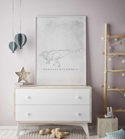 Parasaurolophus PT | Dinosaur Collection Art Print-PRINT-Olive et Oriel-Olive et Oriel-Buy-Australian-Art-Prints-Online-with-Olive-et-Oriel-Your-Artwork-Specialists-Austrailia-Decorate-With-Coastal-Photo-Wall-Art-Prints-From-Our-Beach-House-Artwork-Collection-Fine-Poster-and-Framed-Artwork