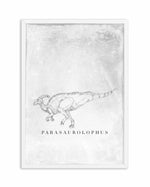 Parasaurolophus PT | Dinosaur Collection Art Print-PRINT-Olive et Oriel-Olive et Oriel-A5 | 5.8" x 8.3" | 14.8 x 21cm-White-With White Border-Buy-Australian-Art-Prints-Online-with-Olive-et-Oriel-Your-Artwork-Specialists-Austrailia-Decorate-With-Coastal-Photo-Wall-Art-Prints-From-Our-Beach-House-Artwork-Collection-Fine-Poster-and-Framed-Artwork