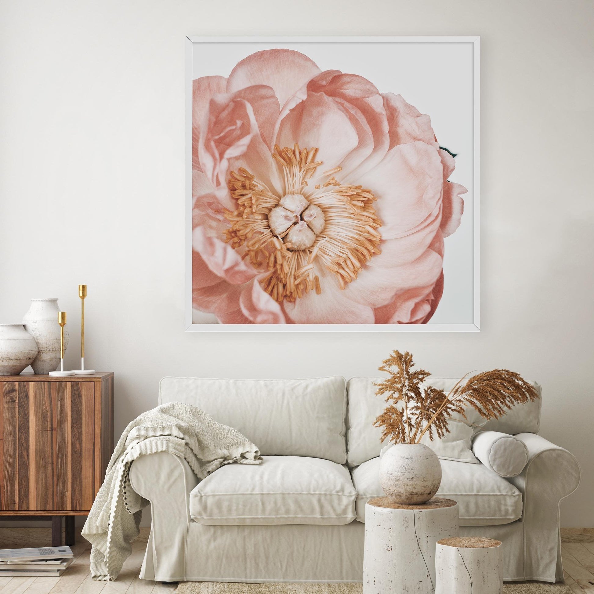 Parfait Peony | SQ Art Print-PRINT-Olive et Oriel-Olive et Oriel-Buy-Australian-Art-Prints-Online-with-Olive-et-Oriel-Your-Artwork-Specialists-Austrailia-Decorate-With-Coastal-Photo-Wall-Art-Prints-From-Our-Beach-House-Artwork-Collection-Fine-Poster-and-Framed-Artwork