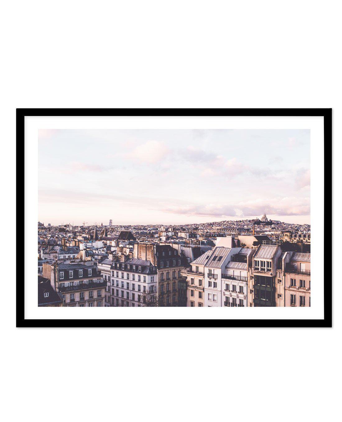 Paris City View Art Print-PRINT-Olive et Oriel-Olive et Oriel-A5 | 5.8" x 8.3" | 14.8 x 21cm-Black-With White Border-Buy-Australian-Art-Prints-Online-with-Olive-et-Oriel-Your-Artwork-Specialists-Austrailia-Decorate-With-Coastal-Photo-Wall-Art-Prints-From-Our-Beach-House-Artwork-Collection-Fine-Poster-and-Framed-Artwork