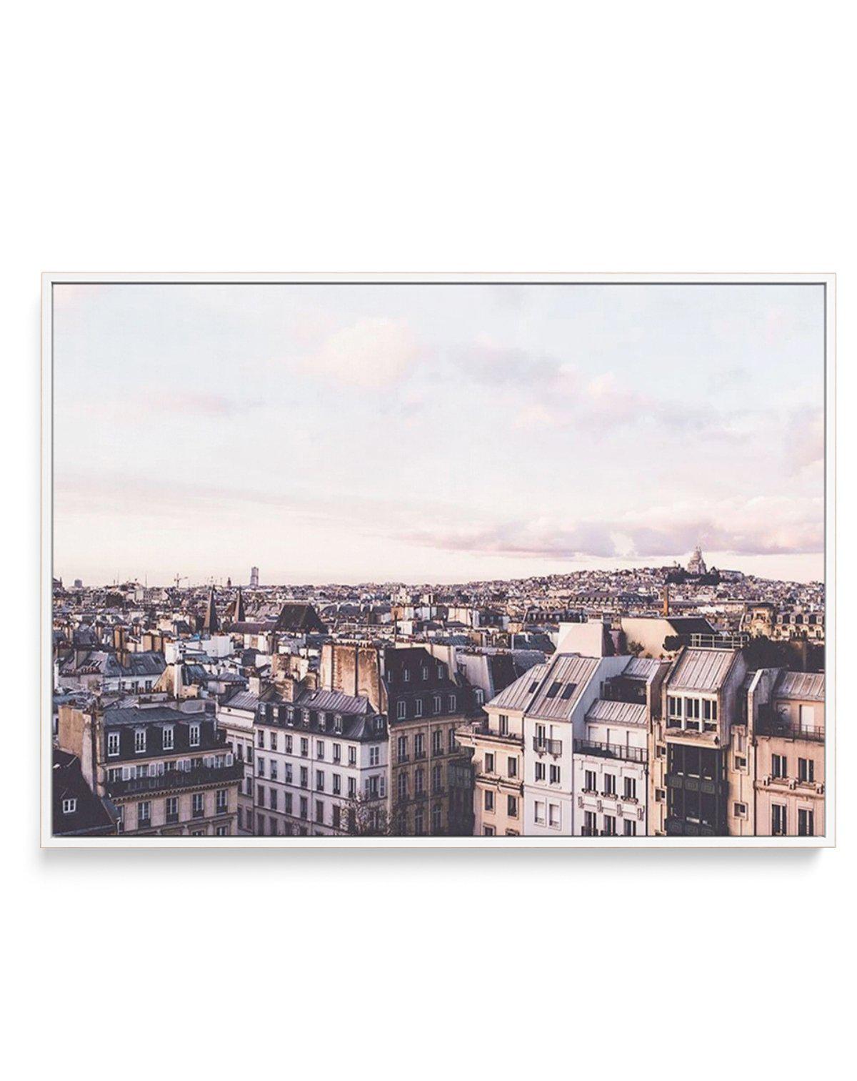 Paris City View | Framed Canvas-CANVAS-You can shop wall art online with Olive et Oriel for everything from abstract art to fun kids wall art. Our beautiful modern art prints and canvas art are available from large canvas prints to wall art paintings and our proudly Australian artwork collection offers only the highest quality framed large wall art and canvas art Australia - You can buy fashion photography prints or Hampton print posters and paintings on canvas from Olive et Oriel and have them 