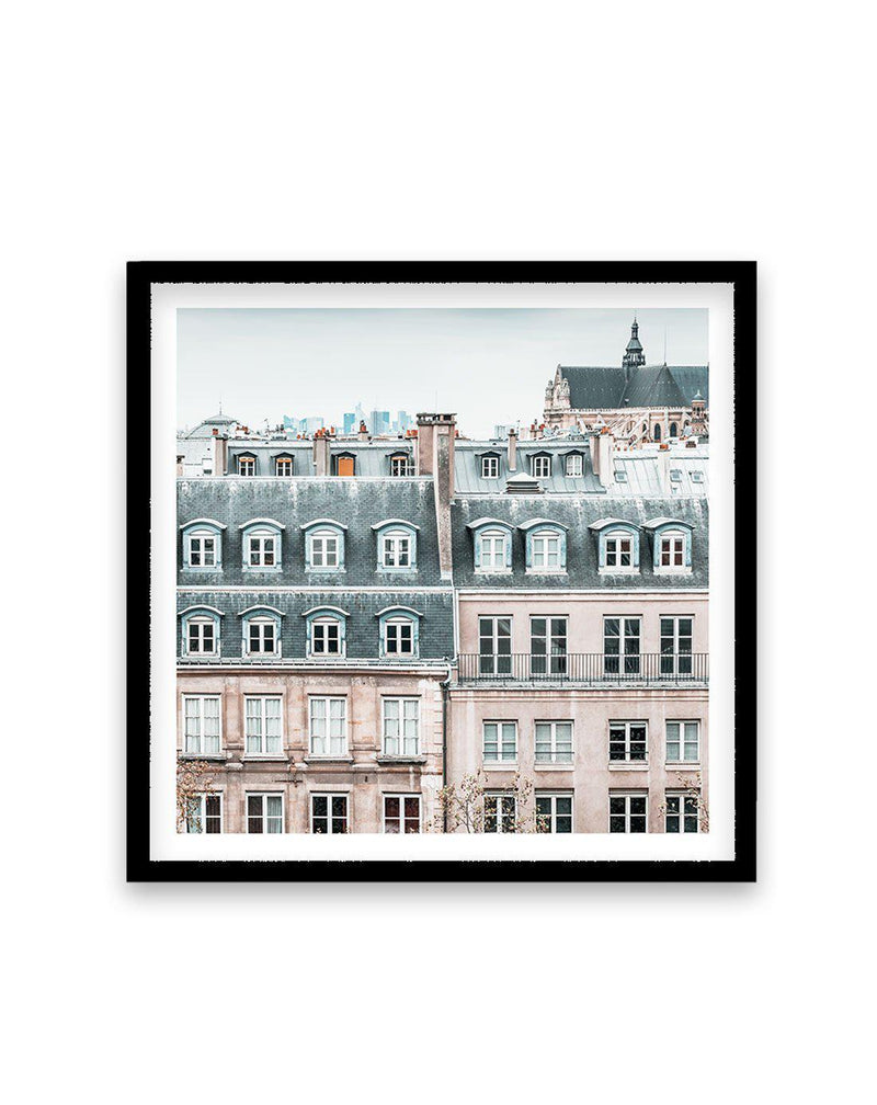 Paris Homes | SQ Art Print-PRINT-Olive et Oriel-Olive et Oriel-70x70 cm | 27.5" x 27.5"-Black-With White Border-Buy-Australian-Art-Prints-Online-with-Olive-et-Oriel-Your-Artwork-Specialists-Austrailia-Decorate-With-Coastal-Photo-Wall-Art-Prints-From-Our-Beach-House-Artwork-Collection-Fine-Poster-and-Framed-Artwork