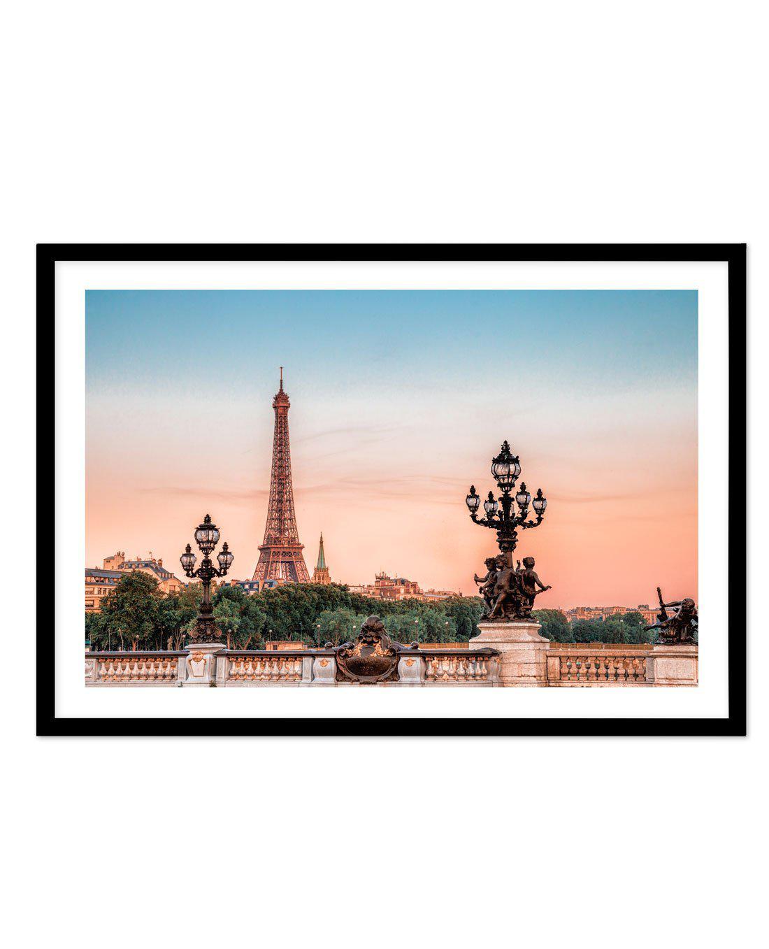 Parisian Sunsets Art Print-PRINT-Olive et Oriel-Olive et Oriel-A5 | 5.8" x 8.3" | 14.8 x 21cm-Black-With White Border-Buy-Australian-Art-Prints-Online-with-Olive-et-Oriel-Your-Artwork-Specialists-Austrailia-Decorate-With-Coastal-Photo-Wall-Art-Prints-From-Our-Beach-House-Artwork-Collection-Fine-Poster-and-Framed-Artwork