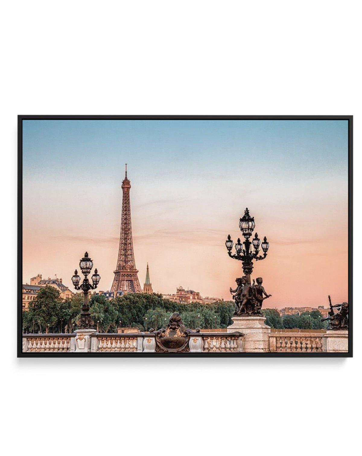 Parisian Sunsets | Framed Canvas-CANVAS-You can shop wall art online with Olive et Oriel for everything from abstract art to fun kids wall art. Our beautiful modern art prints and canvas art are available from large canvas prints to wall art paintings and our proudly Australian artwork collection offers only the highest quality framed large wall art and canvas art Australia - You can buy fashion photography prints or Hampton print posters and paintings on canvas from Olive et Oriel and have them