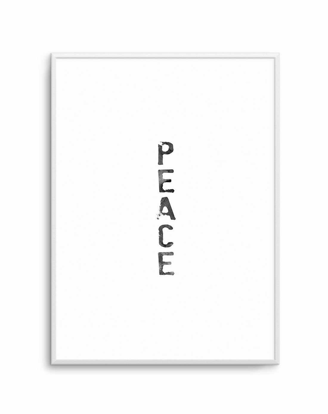 Peace | Black Watercolour Art Print-PRINT-Olive et Oriel-Olive et Oriel-A4 | 8.3" x 11.7" | 21 x 29.7cm-Unframed Art Print-With White Border-Buy-Australian-Art-Prints-Online-with-Olive-et-Oriel-Your-Artwork-Specialists-Austrailia-Decorate-With-Coastal-Photo-Wall-Art-Prints-From-Our-Beach-House-Artwork-Collection-Fine-Poster-and-Framed-Artwork