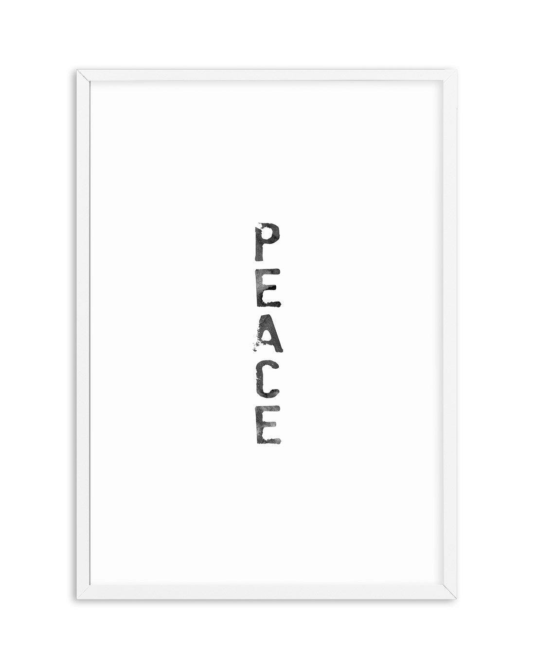 Peace | Black Watercolour Art Print-PRINT-Olive et Oriel-Olive et Oriel-A4 | 8.3" x 11.7" | 21 x 29.7cm-White-With White Border-Buy-Australian-Art-Prints-Online-with-Olive-et-Oriel-Your-Artwork-Specialists-Austrailia-Decorate-With-Coastal-Photo-Wall-Art-Prints-From-Our-Beach-House-Artwork-Collection-Fine-Poster-and-Framed-Artwork