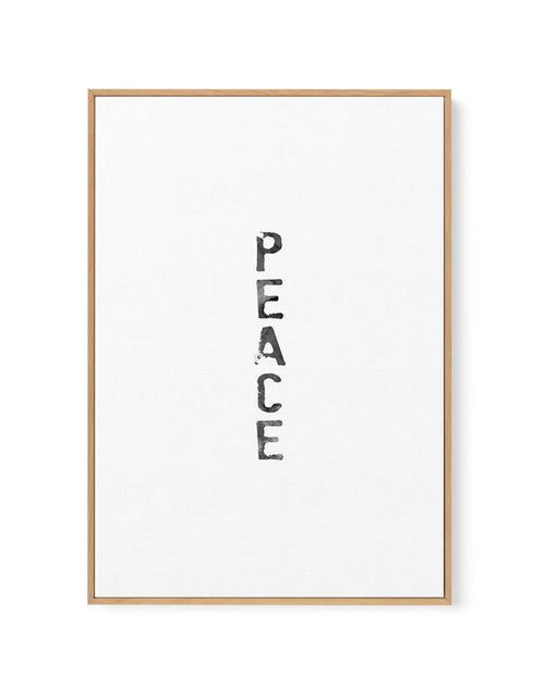 Peace | Black Watercolour | Framed Canvas-CANVAS-You can shop wall art online with Olive et Oriel for everything from abstract art to fun kids wall art. Our beautiful modern art prints and canvas art are available from large canvas prints to wall art paintings and our proudly Australian artwork collection offers only the highest quality framed large wall art and canvas art Australia - You can buy fashion photography prints or Hampton print posters and paintings on canvas from Olive et Oriel and 