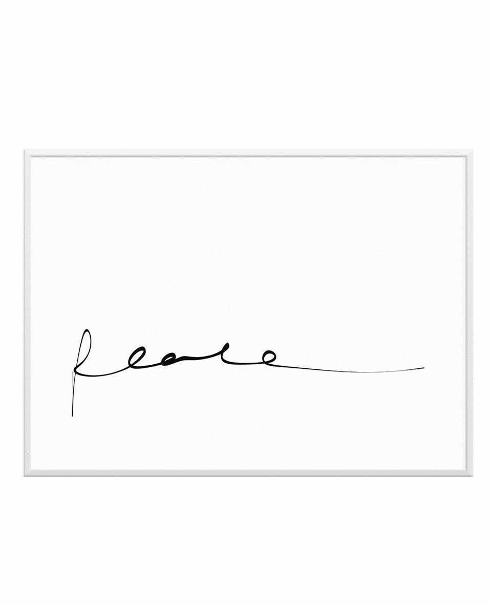 Peace | Hand scripted Art Print-PRINT-Olive et Oriel-Olive et Oriel-A5 | 5.8" x 8.3" | 14.8 x 21cm-Unframed Art Print-With White Border-Buy-Australian-Art-Prints-Online-with-Olive-et-Oriel-Your-Artwork-Specialists-Austrailia-Decorate-With-Coastal-Photo-Wall-Art-Prints-From-Our-Beach-House-Artwork-Collection-Fine-Poster-and-Framed-Artwork