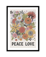 Peace & Love Art Print-PRINT-Olive et Oriel-Olive et Oriel-A5 | 5.8" x 8.3" | 14.8 x 21cm-Black-With White Border-Buy-Australian-Art-Prints-Online-with-Olive-et-Oriel-Your-Artwork-Specialists-Austrailia-Decorate-With-Coastal-Photo-Wall-Art-Prints-From-Our-Beach-House-Artwork-Collection-Fine-Poster-and-Framed-Artwork